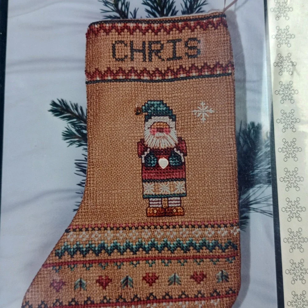 Lorri Birmingham‎ Designs Merry Xmas Santa Stocking Christmas Charmers Kit